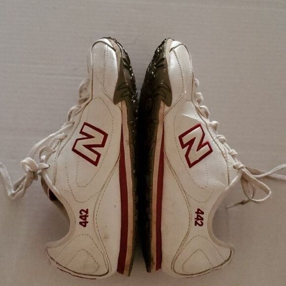 New Balance Sneakers Shoes LEATHER 442 White Red Women's WOMAN'S Size 7 - Picture 8 of 12